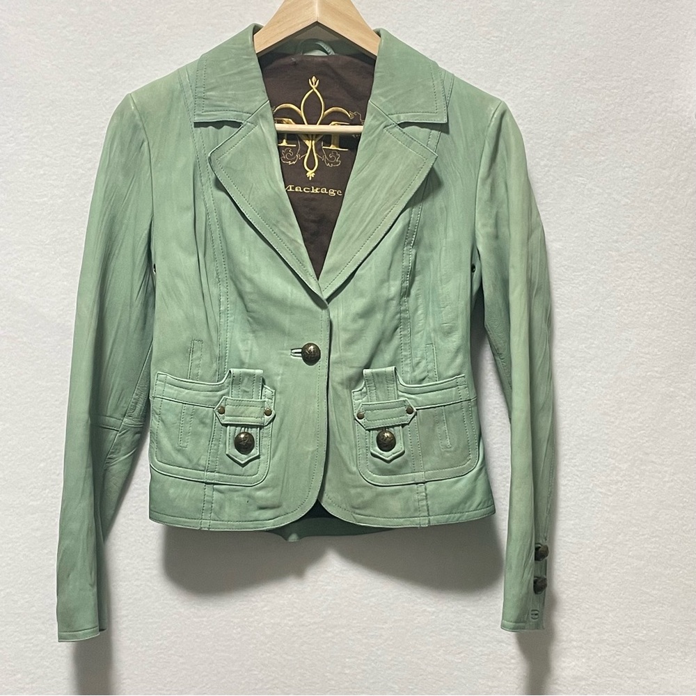 Mackage Green Leather Women's Jacket